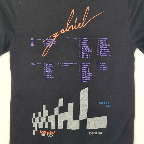 Keshi T Shirt Small Black Concert Tour Gabriel heaven/Hell R&B - Picture 6 of 7